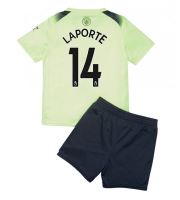 Manchester City Aymeric Laporte #14 Tredjedraktsett Barn 2022-23 Kortermet (+ Korte bukser)
